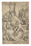 MODENA, Nicoletto da1490-1569Grablegung ChristiKupferstich, um 1512 (nach Dürer), 32,8 x 21,6 cm,