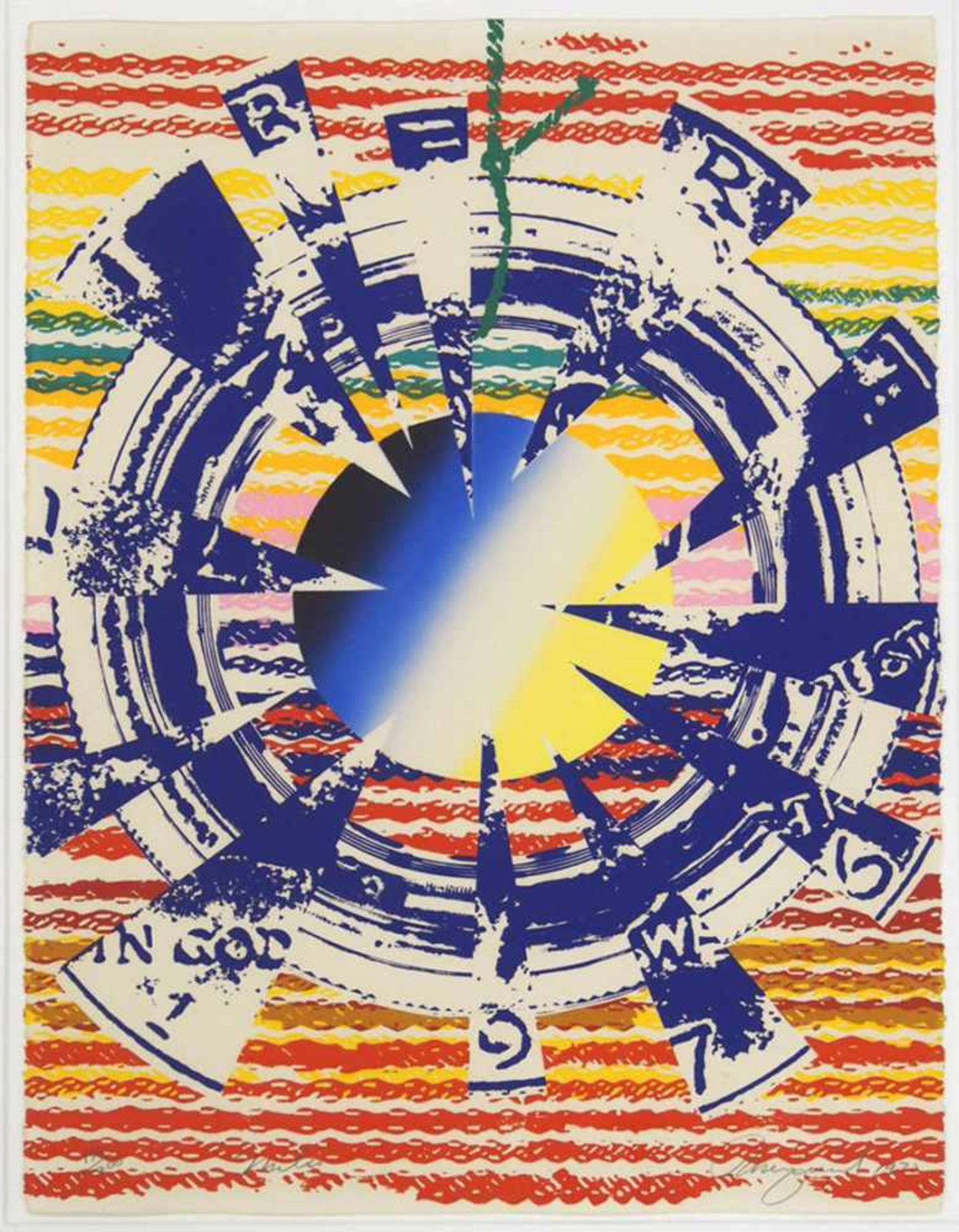 ROSENQUIST, James1933-2017Miles1975, Farbserigraphie, signiert und datiert unten rechts,