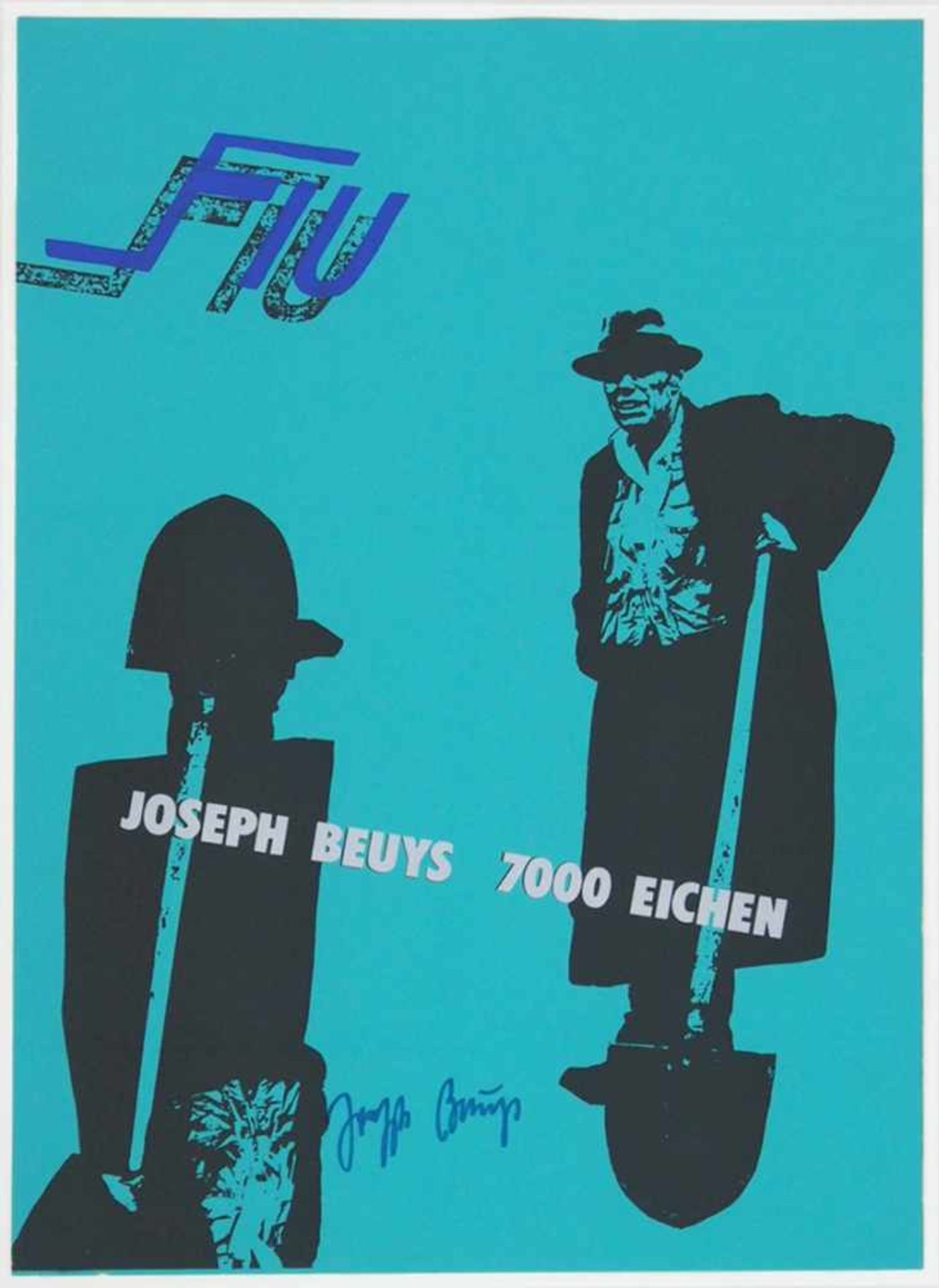 BEUYS, Joseph1921-1986FIU - Joseph Beuys 7000 Eichen1982, Siebdruck, signiert, 61 x 43 cm, gerahmt