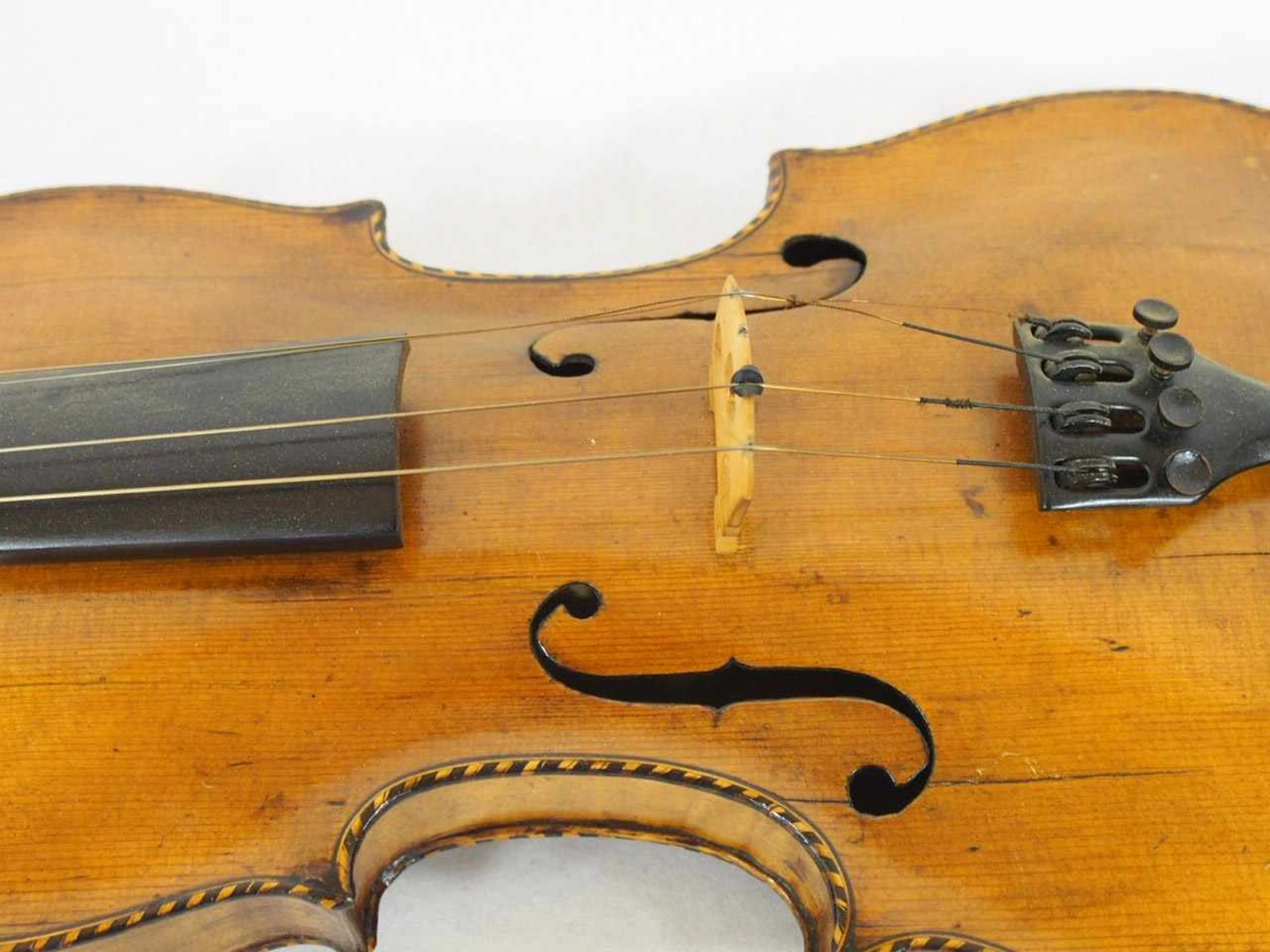 ViolineFichte (Decke), Ahorn (Zargen und Boden), Kopie nach Stradivari, Deutsch 19. Jahrhundert, - Bild 6 aus 6