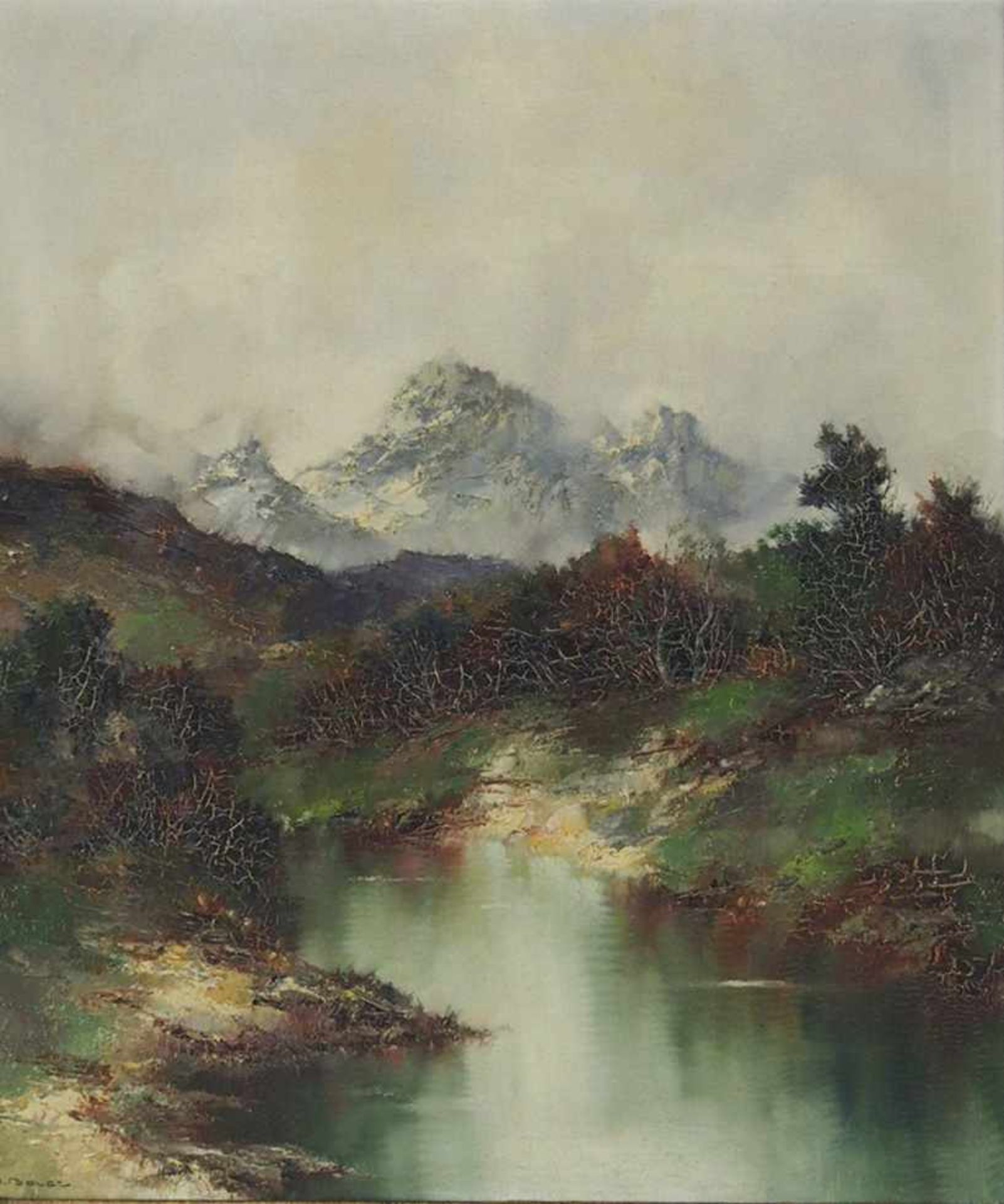 BAUER, N.tätig Anfang 20. Jh.Der BerchtesgartenÖl auf Leinwand, signiert unten links, verso