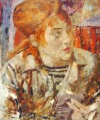 TIBBLE, Geoffrey1909-1952Porträt einer jungen FrauÖl auf Malkarton, signiert unten links, 44 x 37,