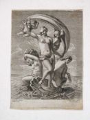 BOLSWERT, Boetius Adamsz1580-1633Venus mit zwei NereidenKupferstich, 27,5 x 19 cm, montiert auf