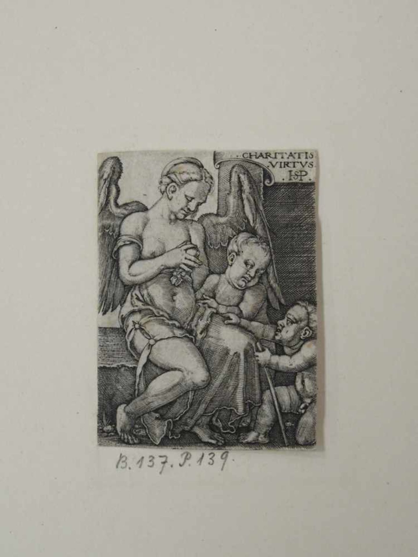 BEHAM, Hans1500-1550Charita virtus / InfortuniumKupferstiche, bis zu 8 x 5 cm, montiert im Klapp- - Image 2 of 3