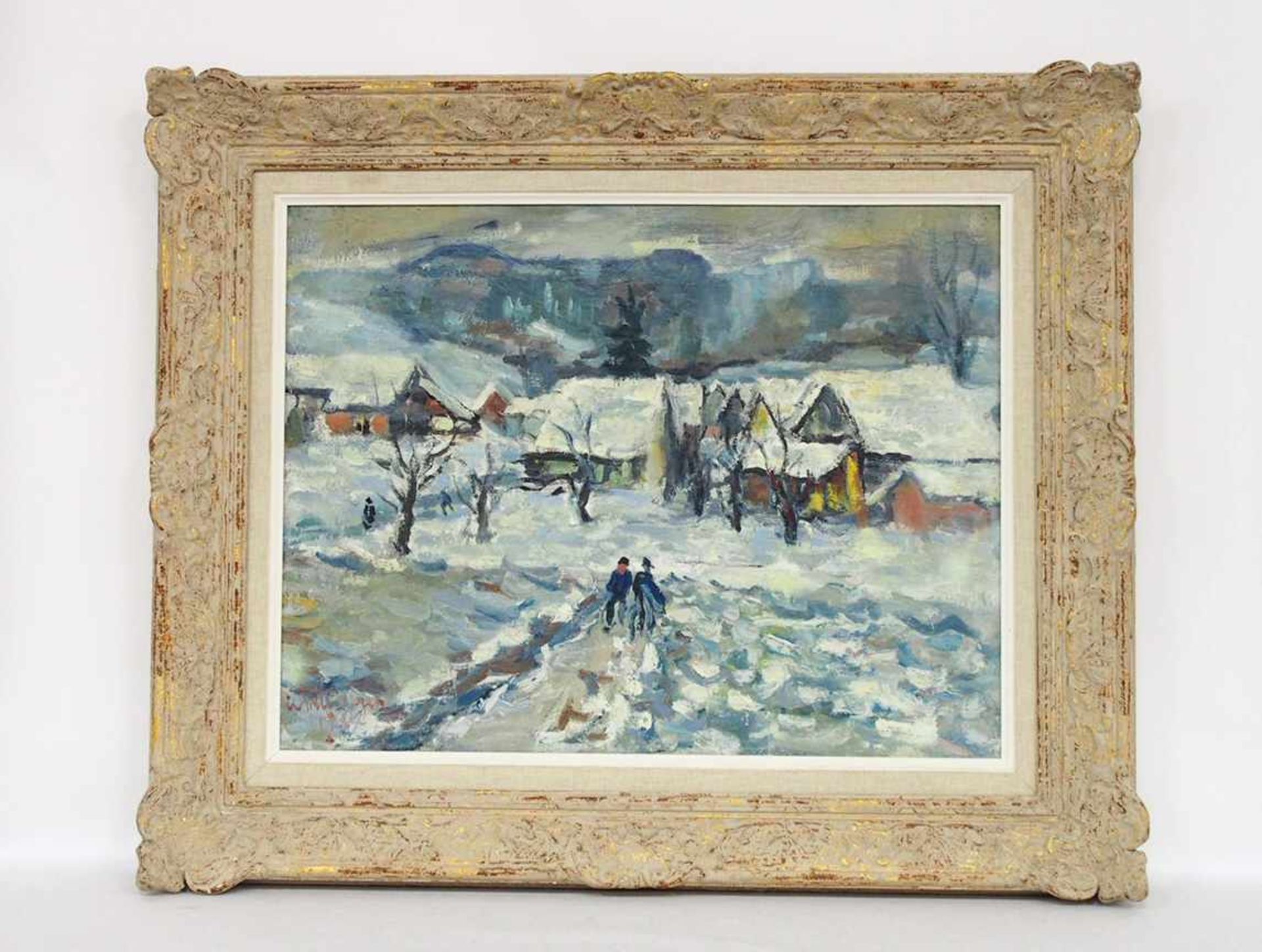 ROETHLISBERGER, Willy1914-1977WinterlandschaftÖl auf Leinwand, signiert und datiert 1954 unten - Bild 2 aus 2