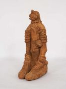 Kniende weibliche FigurTon, Bankoni, Mali 16.-20. Jahrhundert., Höhe 29 cm (restauriert);
