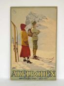 PELLEGRINI, Carlo1866-1937Plakat AdelbodenFarblithographie, im Stein signiert, alt aufgezogen auf