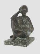 FRANZEN, Werner1928-2014Lesender ChristophBronze, monogrammiert und datiert (19)96 und nummeriert