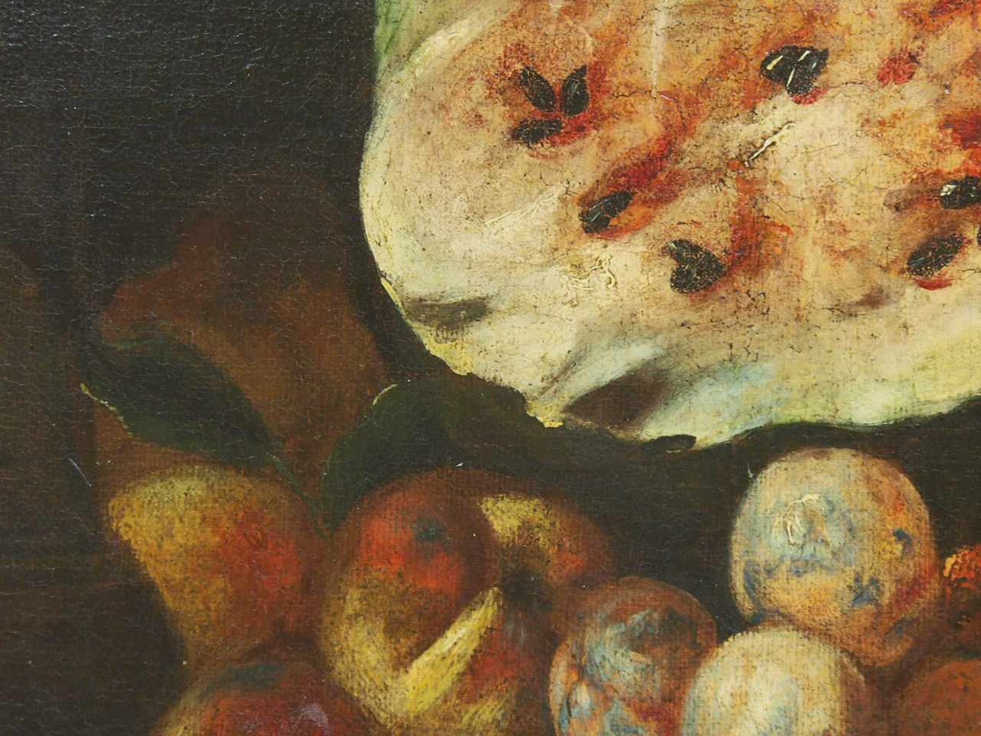 REALFONSO, Tommasoc.1677-1743Früchtestilleben mit Wassermelone, Himbeeren, Feigen und - Bild 2 aus 3