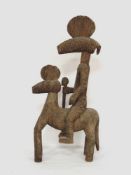 ReiterfigurHolz, geschnitzt, monochrome gefasst, Dogon, Mali, 1. Hälfte 20. Jahrhundert (Sammlung,