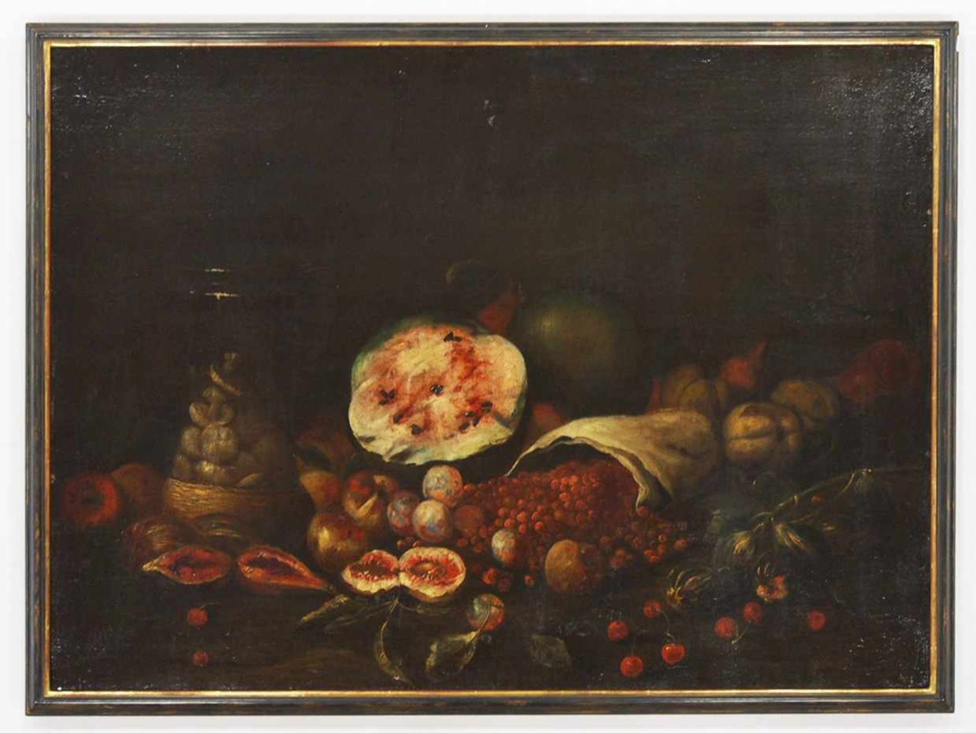 REALFONSO, Tommasoc.1677-1743Früchtestilleben mit Wassermelone, Himbeeren, Feigen und