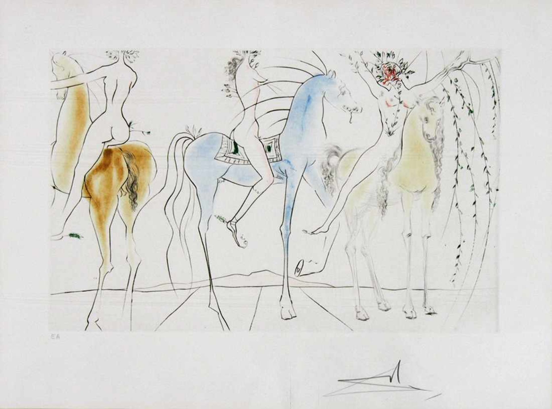 DALI, Salvador1904-1989HamadryadenRadierung mit Farbaquatinta, 1971, signiert unten rechts,