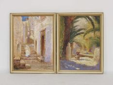 NOYES, George Loftus1864-1954Paar orientalische SzenenÖl auf Holz, signiert und datiert 1892 unten