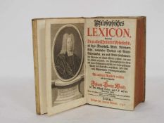 WALCH, Johann GeorgPhilosophisches Lexicon....Leipzig 1740 (Pergamenteinband der Zeit)- - -25.00 %