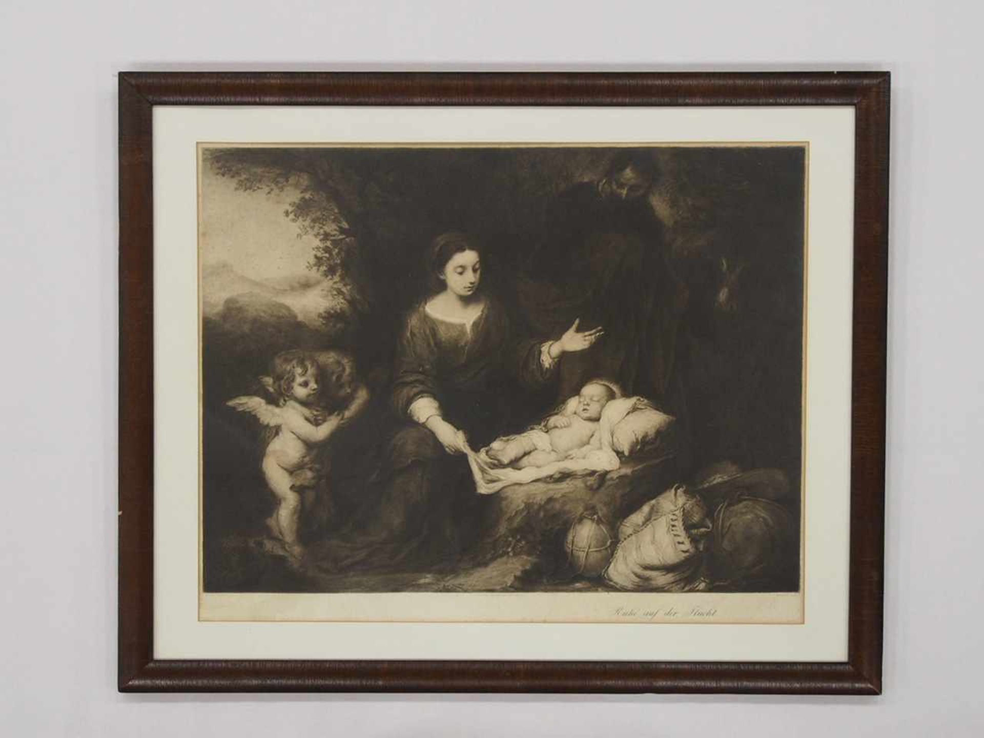 HORTE, Max1865-?Heilige FamilieRadierung, 59 x 73 cm, gerahmt unter Glas und Passepartout (leichte - Image 2 of 2