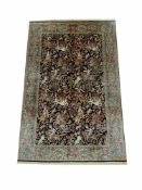 Jagdteppich, Seide, Kashmir, 276 x 189 cm, Zustand B- - -25.00 % buyer's premium on the hammer