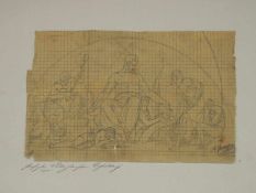 JANSEN, Peter Johann Theodor1844-1908PantheonBleistift auf dünnem Papier, quadriert, signiert