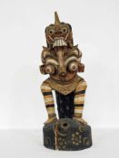 DämonHolz, geschnitzt, farbig gefasst, Bali 19./20. Jahrhundert, Höhe 67 cm- - -25.00 % buyer's