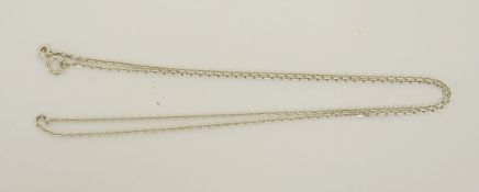 HalsketteSilber, 925. Ankerkette, geschliffen. Federringverschluss. L. 50 cm.