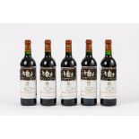 5 Fl. Chateau Mouton Rothschild 1994Pauillac. Mit Künstleretikett Karel Appel. (Etiketten tlw.