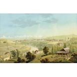 Bleuler, Johann Ludwig1792 Feuerthalen - 1850 Laufen-Uhwiesen. Gouache. Blick auf die Stadt Bern mit