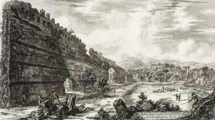 Piranesi, Giovanni Battista1720 Mogliano - 1778 Rom. Aquatintaradierung. Ansicht der Villa Hadrian