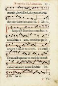 Fünf AntiphonareBeidseitig beschriebene Blätter, ein Antiphonar auf Pergament. Liturgische