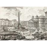 Piranesi, Giovanni Battista1720 Mogliano - 1778 Rom. Aquatintaradierung. Blick auf die Piazza