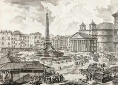 Piranesi, Giovanni Battista1720 Mogliano - 1778 Rom. Aquatintaradierung. Blick auf die Piazza