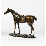 Willis-Good, John1845 - 1879 London. Rennpferd. Bronze, braun patiniert. Auf naturalistisch,