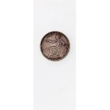 Schweiz5 Franken 1850 A, mit sitzender Helvetia mit Schweizer Schild vor Bergkulisse. Si., 900. 24,9