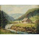 Heilmann, Karl1881 Neustadt/Orla - 1935 Freiburg. Öl/LW., aufgez. auf Malpappe. Weite sommerliche