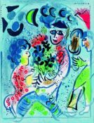 Chagall, Marc1887 Witebsk - 1985 Saint-Paul-de-Vence. Farblithogr. "Grüner Mond und Blumenbote".