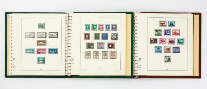 Neun BriefmarkenalbenLindner Falzlos-Alben mit Marken ab 1872 bis 1999: Einzelne Werte