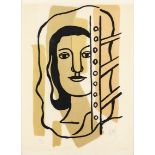 Léger, Fernand1881 Argentan - 1955 Gif-Sur-Yvette. Farblithogr. "Tete de Femme". 1949. U.r. mit