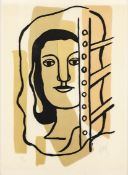 Léger, Fernand1881 Argentan - 1955 Gif-Sur-Yvette. Farblithogr. "Tete de Femme". 1949. U.r. mit