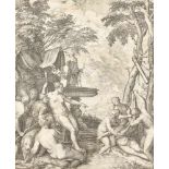 Cort, Cornelis1533 Hoorn - 1578 Rom. Kupferstich. Diana und Callisto. U.l. in der Pl. sign. U.m. "