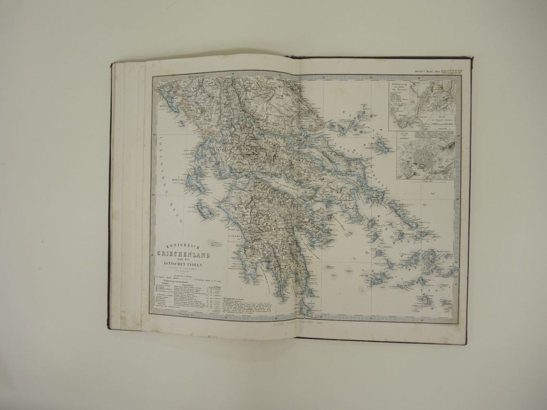 Stieler's Hand-Atlas31 Karten (doppelblattgroß). (Titelblatt fehlt). Gotha 1877. Karten intakt,