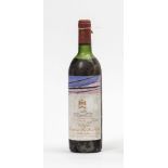 1 Fl. Chateau Mouton Rothschild 1980Pauillac. Künstleretikett Hans Hartung. Füllstand: Hohe