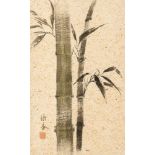 JapanWohl 20. Jh. Tusche und Farbe auf Papier. Bambusstamm. U.l. sign. u. rotes Siegel. 49,5 x 30,