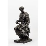 Giuliano de'Medicinach der Marmorstatue von Michelangelo Buonarroti, Florenz. Bronze, braun