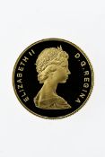 Canada100 Dollars 1986. GG, 916. 16,9 g. In Kapsel und Etui.