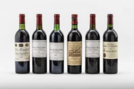 Konvolut von sechs Bordeaux-WeinenBestehend aus: 1 Fl. Chateau Clinet 1966 Grand Cru Pomerol (