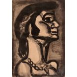 Rouault, Georges1871 Paris - 1958 ebd. Aquatinta. Aus der Serie: "Miserere I". Bild 15. "En bouche