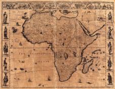 Afrika-KarteVon John Speed (1552 Farndon - 1629 London). Kupferstich/Papier. Es zeigt an der