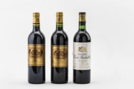 Drei Bordeaux-Weine2 Fl. Chateau Batailley (1998, 2002) Pauillac Grand Cru Classé, 1 Fl. Chateau