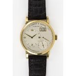 A. Lange & Söhne HerrenarmbanduhrLANGE 1. Gehäuse GG, 750, nummeriert 120821. Cremefarbenes