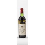 1 Fl. Chateau Mouton Rothschild 1974Pauillac. (Füllh.: Obere Schulter).