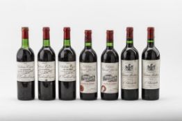 Konvolut von sieben Bordeaux-WeinenBestehend aus: 3 Fl. Chateau Cissac 1974 Cru Bourgeois, 2 Fl.
