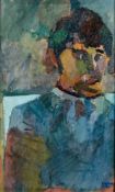Wilkes, David1948 London. Öl/Lw. aufgez. auf Pappe. Bildnis eines sitzenden jungen Herrn. (